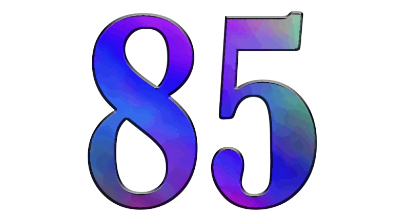 Цифра 85 красивая