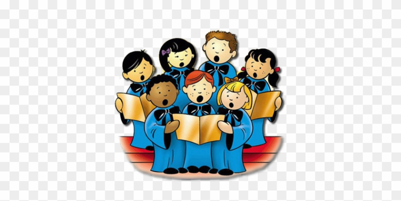 Хор детей на прозрачном фоне