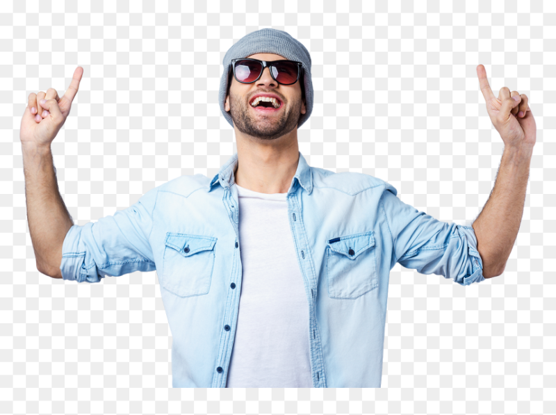 Мужчина на белом фоне