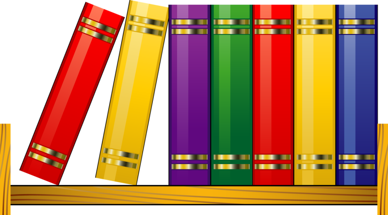 Книги на полке рисунок