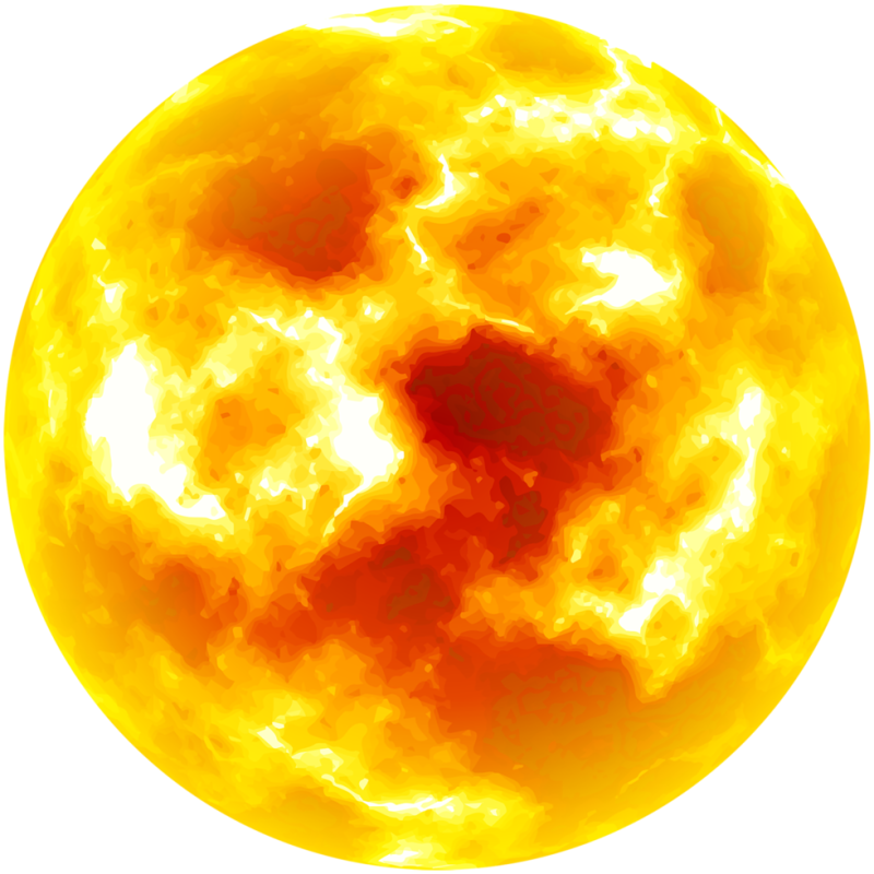 Солнце на белом фоне