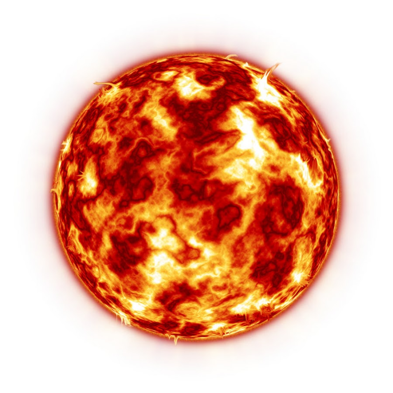 Солнце в космосе без фона