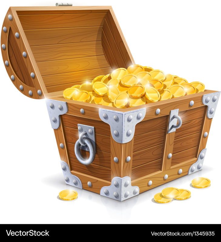 Сундучок с золотыми монетами