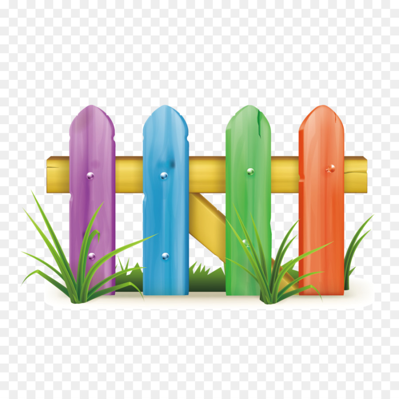 Разноцветный забор