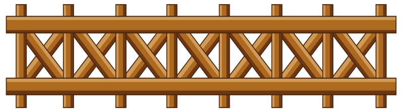 Деревянный забор на прозрачном фоне