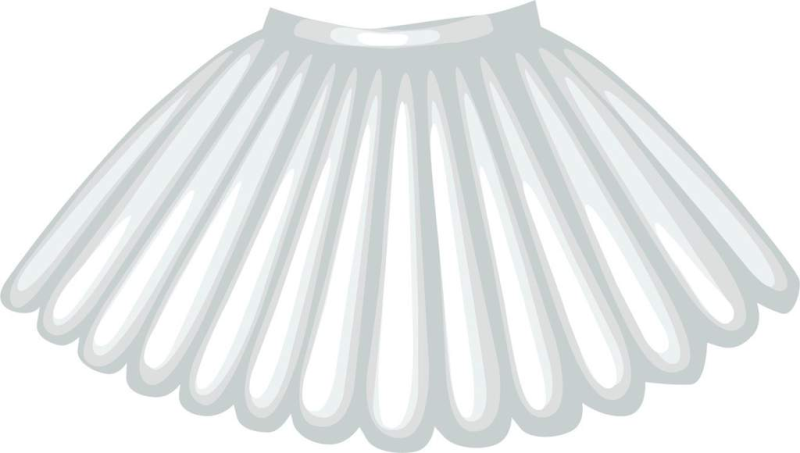 Юбка прозрачная на белом фоне