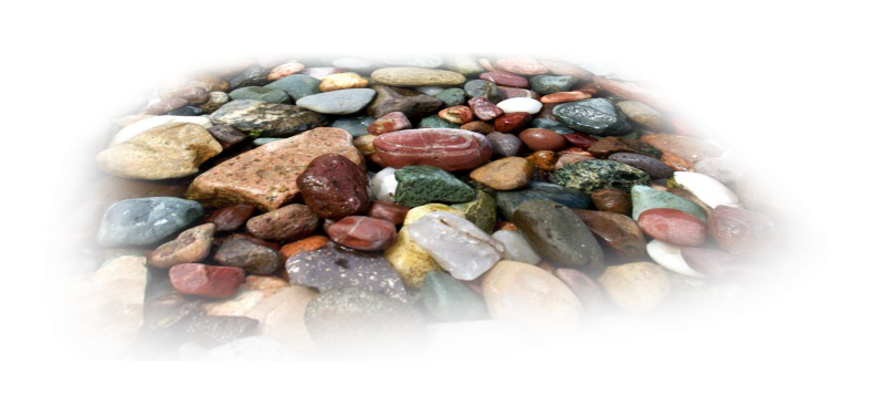 Морская галька на прозрачном фоне