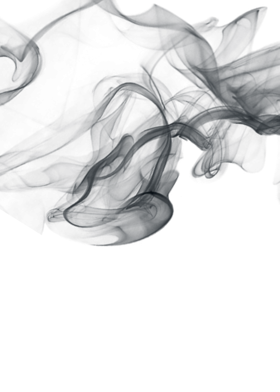 Темный дым на белом фоне