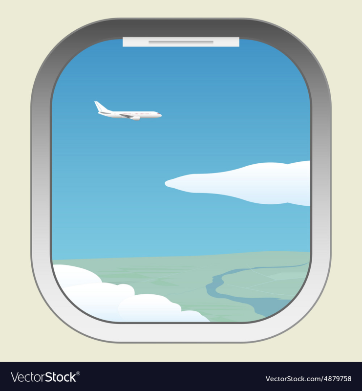 Иллюминатор самолета для детей на прозрачном фоне