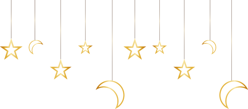 Гирлянда звезды на прозрачном фоне