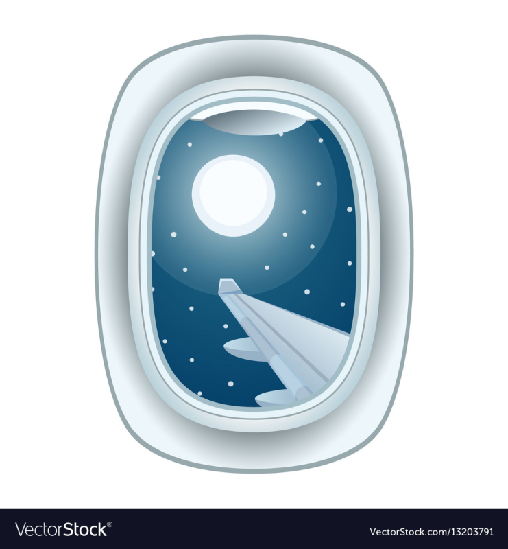 Окна самолета на прозрачном фоне