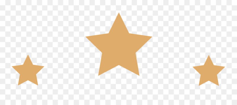 Три звезды на прозрачном фоне
