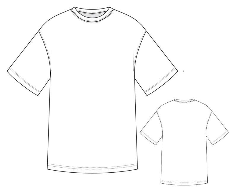 Лекала футболки Oversize