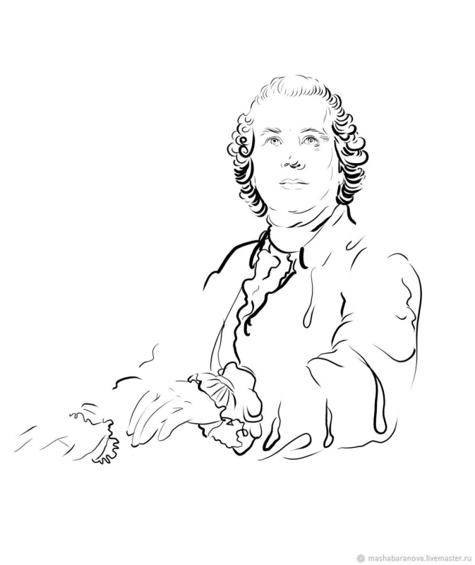 Ломоносов Михаил Васильевич раскраска