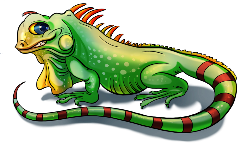 Игуана мультяшный