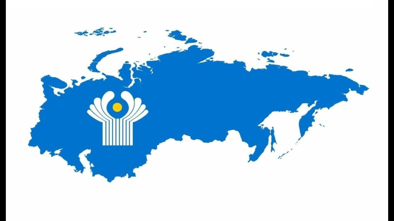 Карта СНГ С флагами