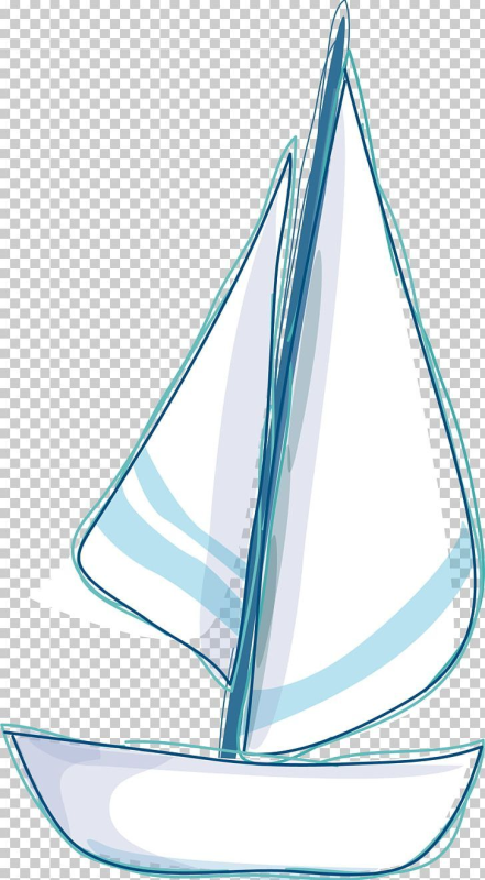 Кораблик белый на прозрачном фоне