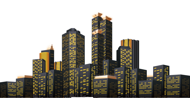 Многоэтажки на белом фоне