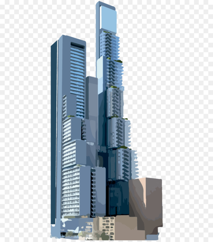 Небоскреб на прозрачном фоне