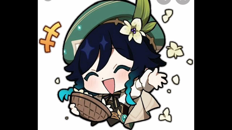 Венти Геншин Импакт Чиби Стикеры