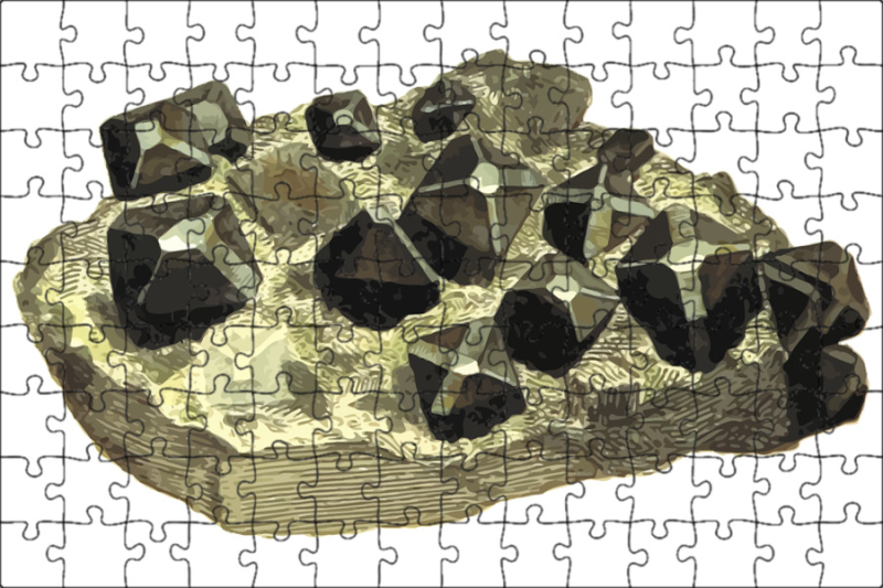 Кристаллы касситерита — Оловянная руда