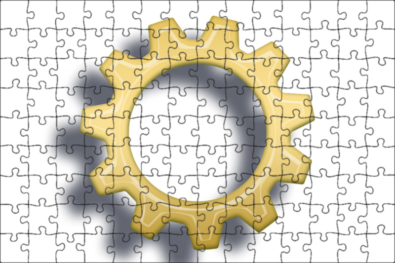 Шестерня на прозрачном фоне