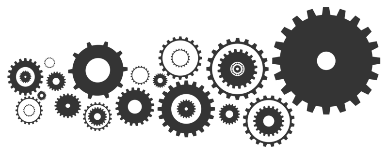 Шестеренка на белом фоне