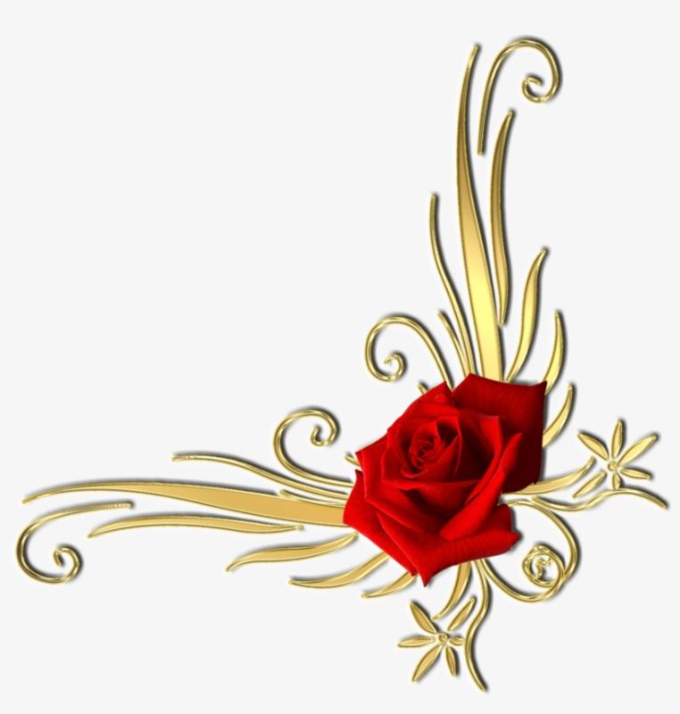 Цветочные уголки на прозрачном фоне