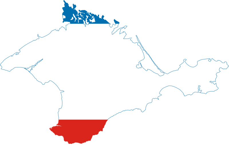 Контур полуострова Крым