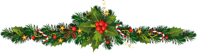 Новогодняя гирлянда на прозрачном фоне