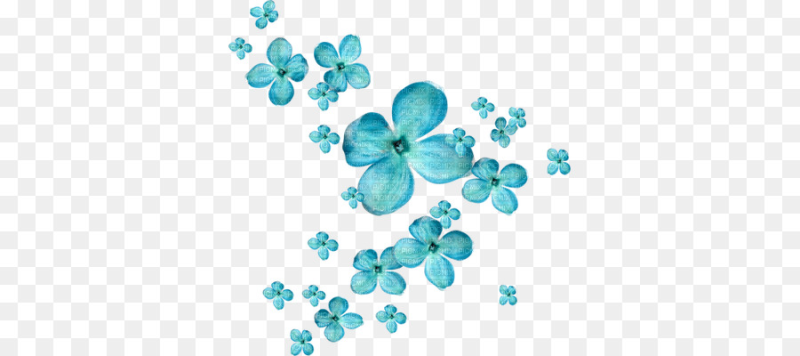 Цветочки бирюзовые для фотошопа