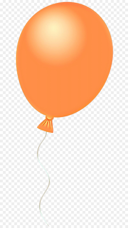 Воздушный шарик оранжевый шаблон