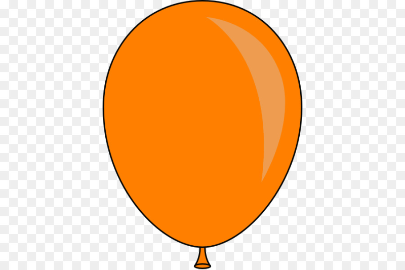 Оранжевый воздушный шарик