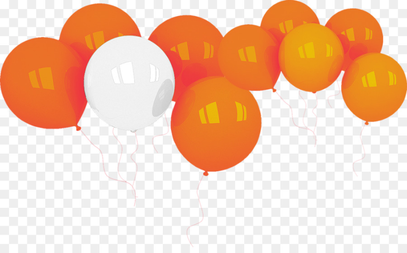 Оранжевые воздушные шары