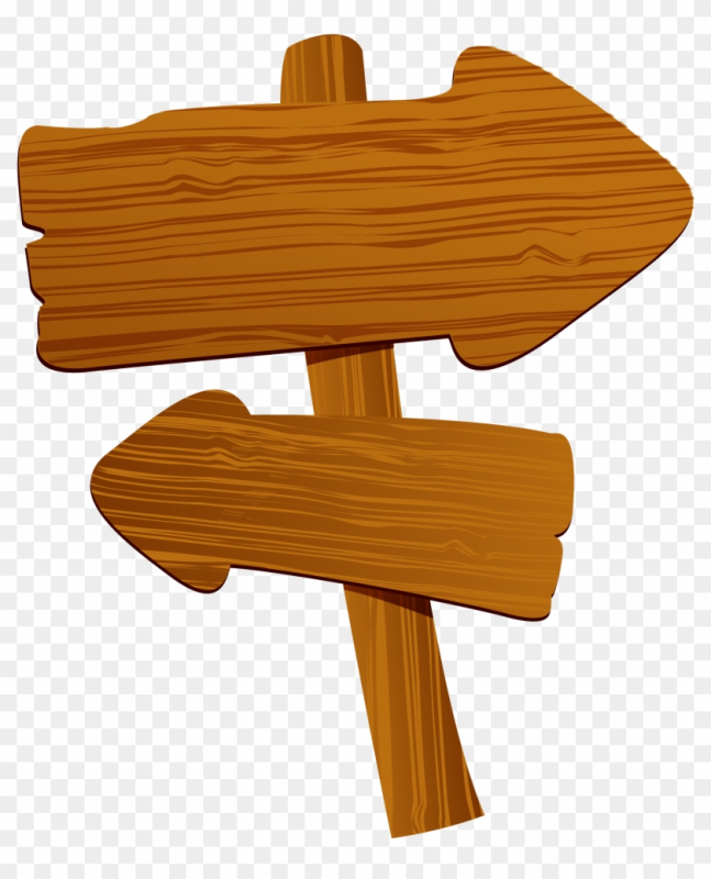 Деревянные стрелки указатели