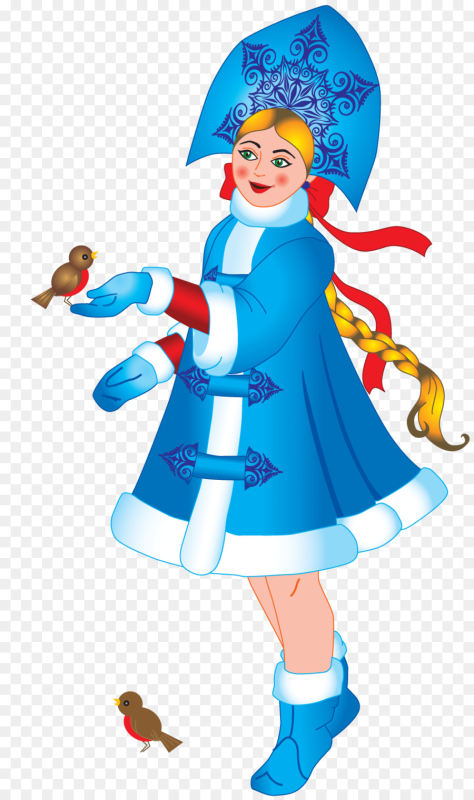 Снегурочка на прозрачном фоне