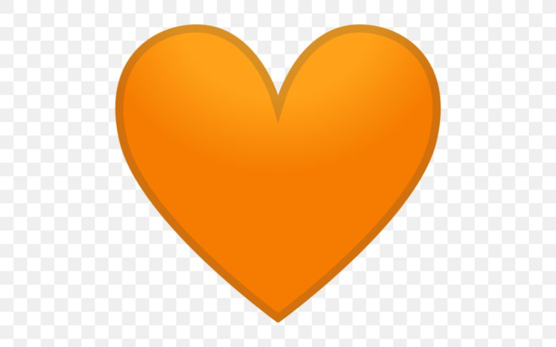 Оранжевое сердце