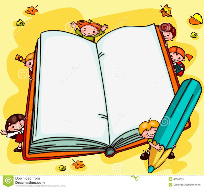 Рисунок раскрытой книги для детей