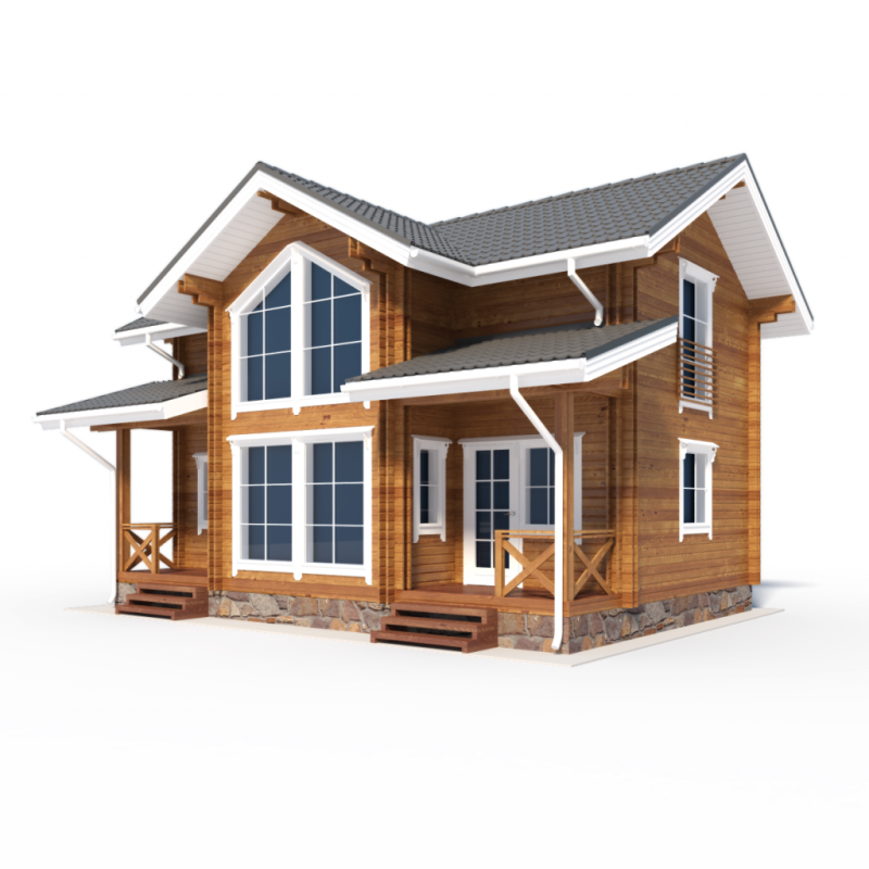 Дом на белом фоне