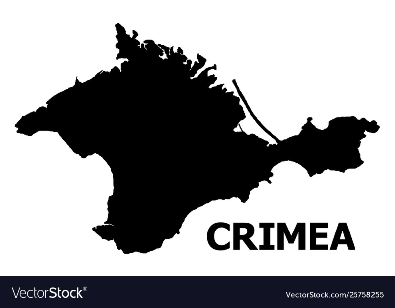 Силуэт Крымского полуострова