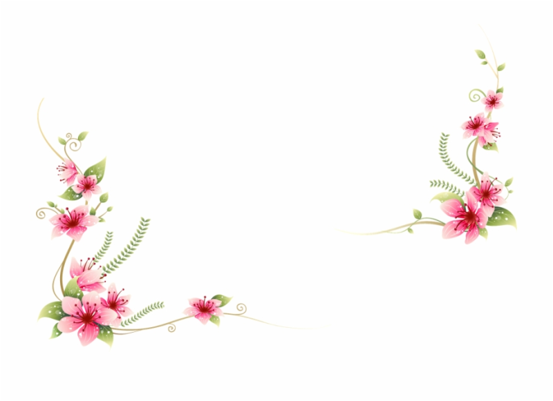 Цветочки на прозрачном фоне