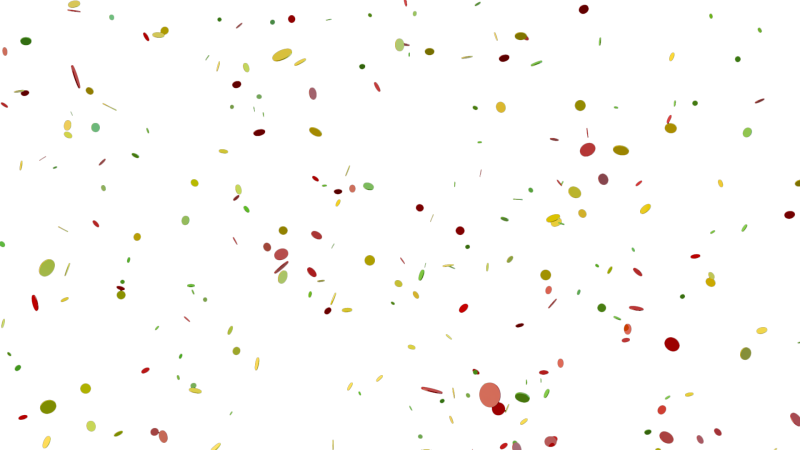 Конфетти летает