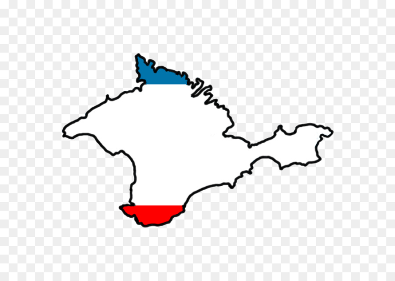 Карта Крыма с флагом Крыма