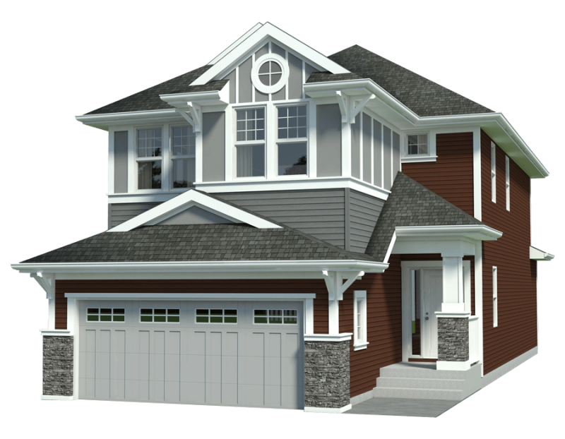 Кирпичный дом на белом фоне