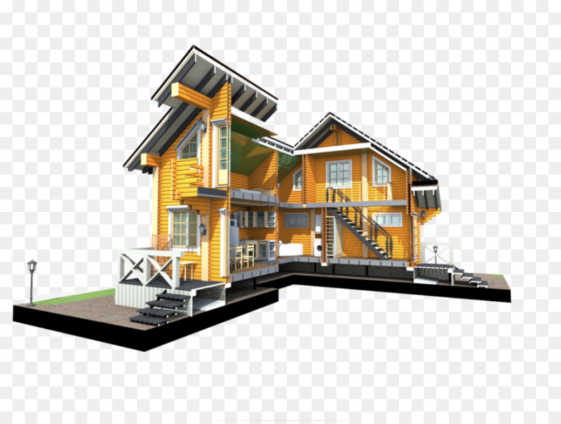 Деревянный дом без фона