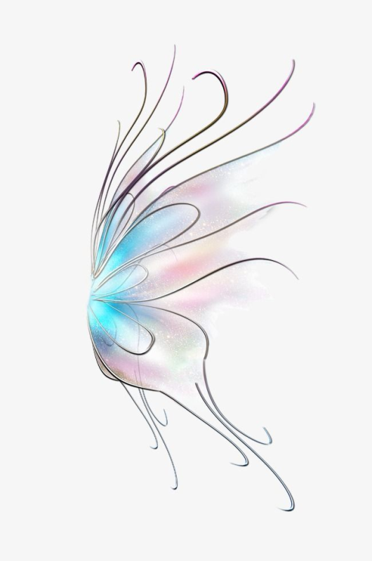 Крылышки феи на прозрачном фоне