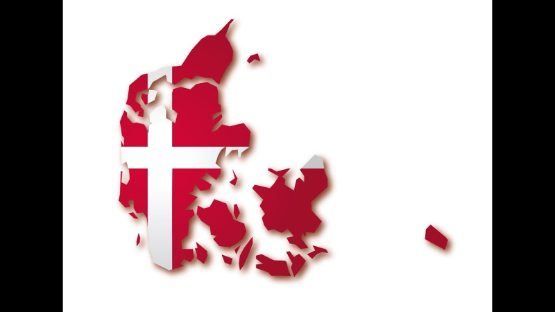 Карта Дании без фона