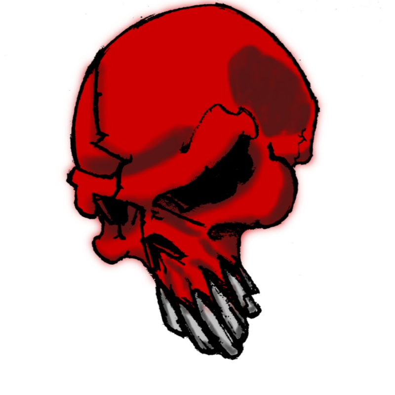 Кровавый череп без фона