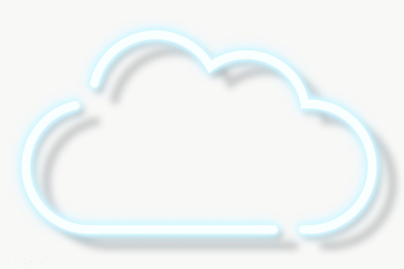 Белый неон облако