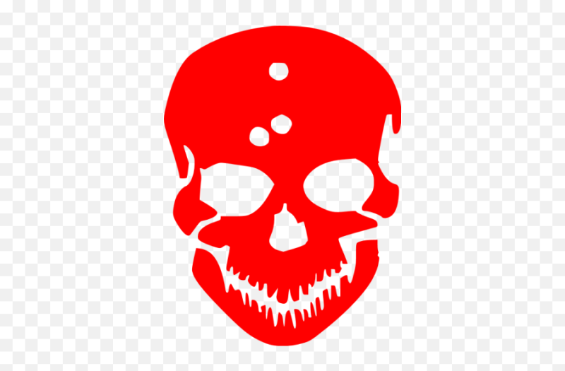 Наклейка красный череп